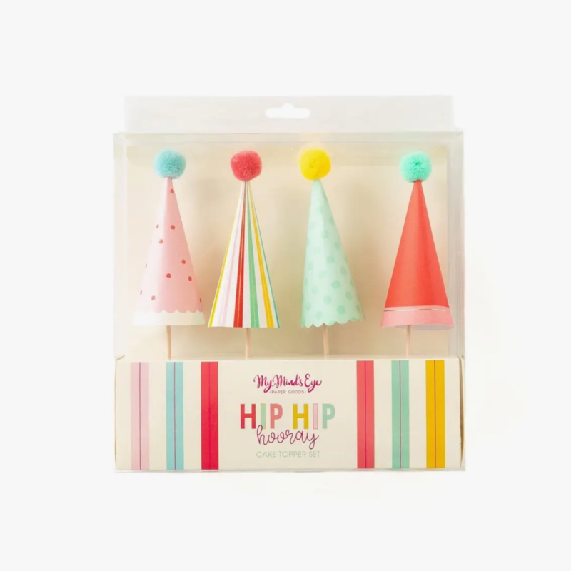 Mini Party Hat Cake Toppers