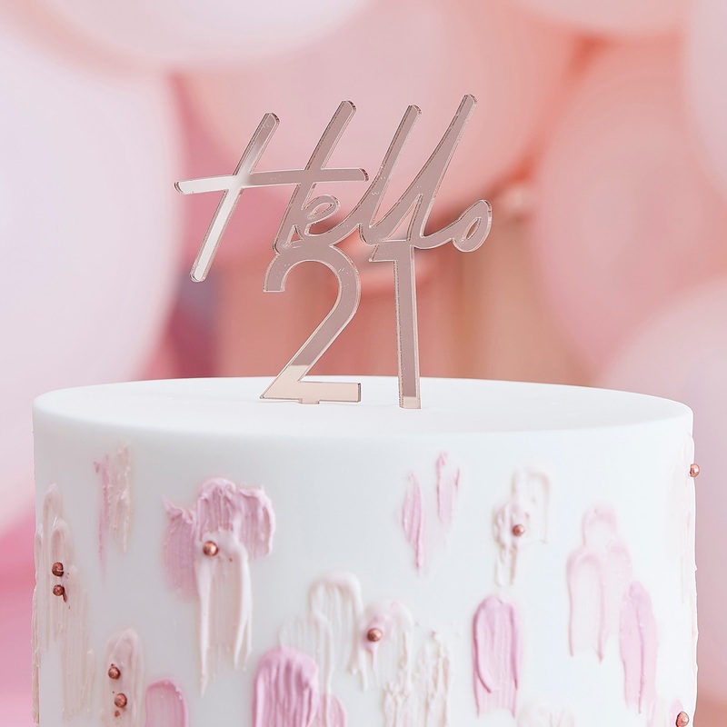 Mix It Up 21st Birthday Cake Topper