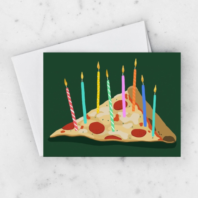 Pizza Cake Birthday Card