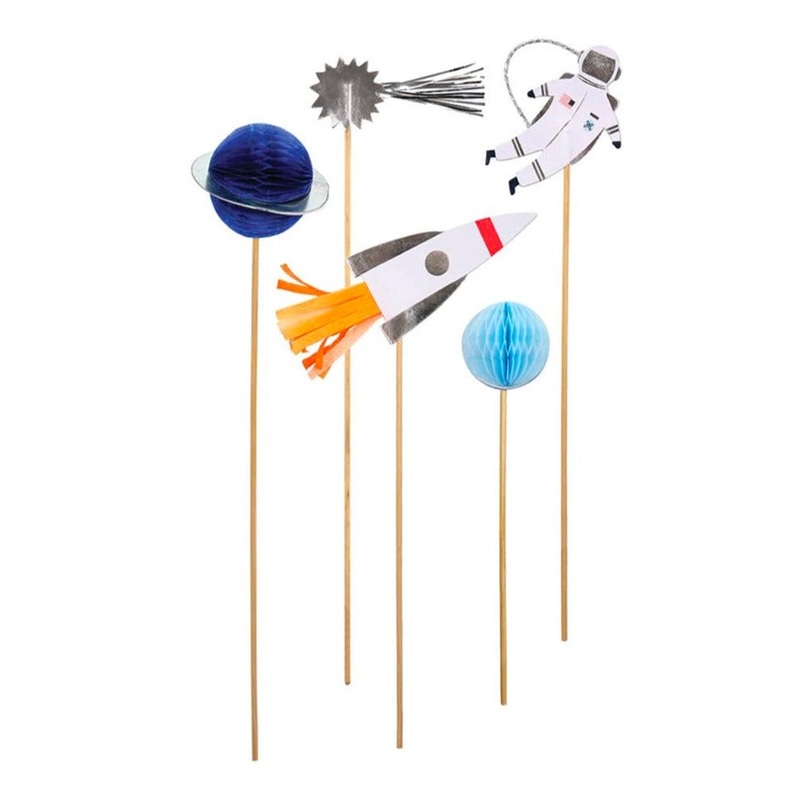 To the Moon Cake Toppers