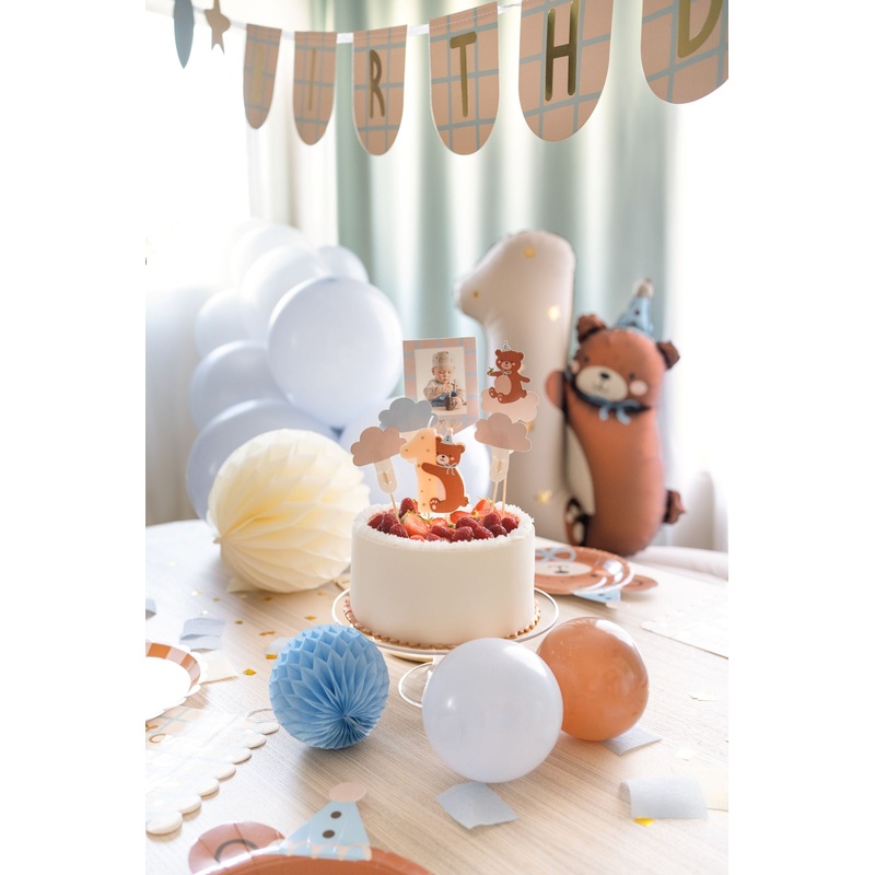 1st Birthday Teddy Bear Cake Toppers