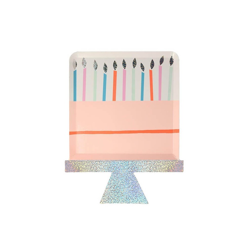 Birthday Cake Plates (Set of 8)
