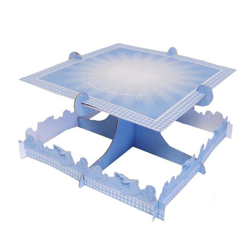 Blue Booties Square Cake Stand