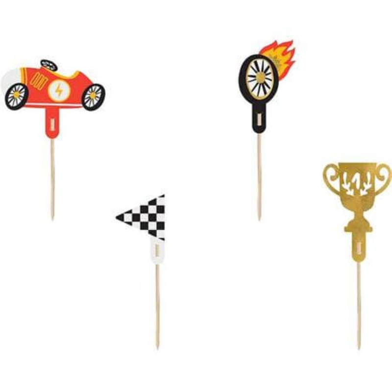 Boy Racer Cake Toppers (4 Pack)