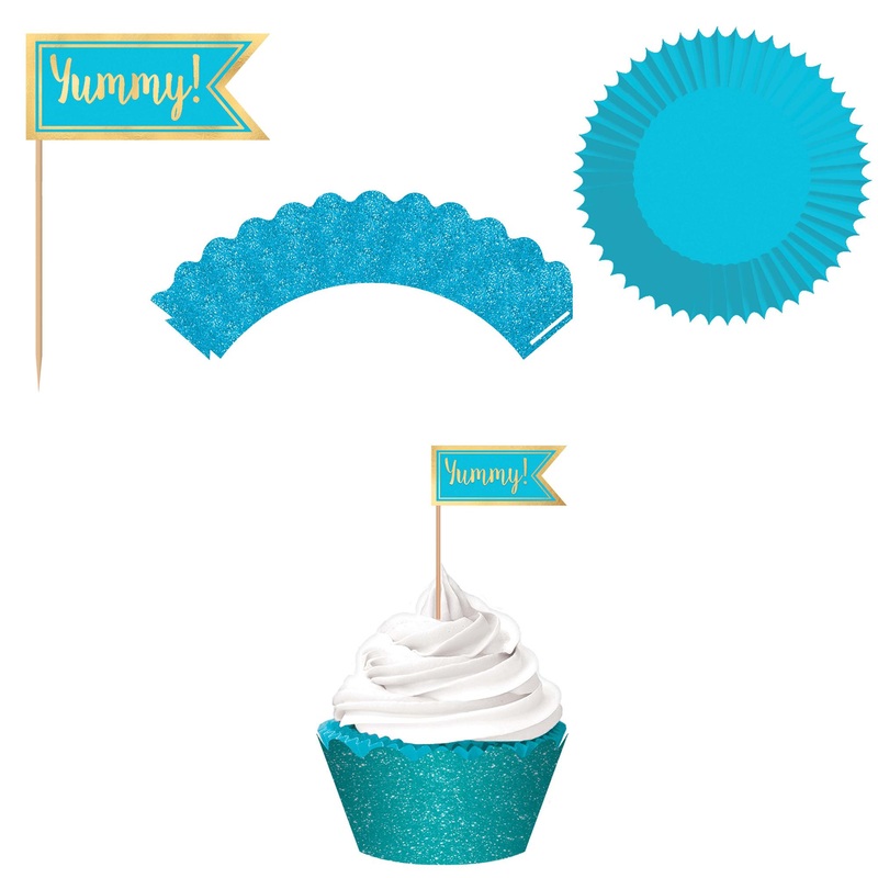 Caribbean Foil Hot-Stamp Cupcake Kit 24pcs