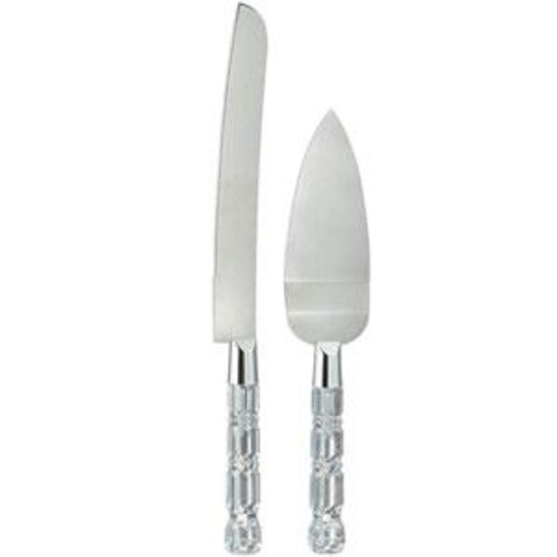 Clear Cake Server Set 2pcs