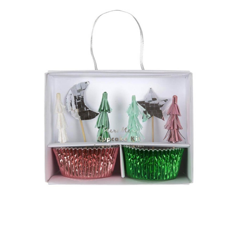 Festive Christmas Tree Cupcake Kit (Set of 24)