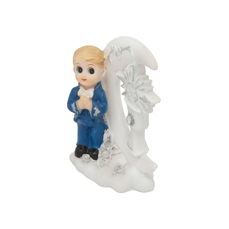 First Communion Figurine Boy Cake Topper