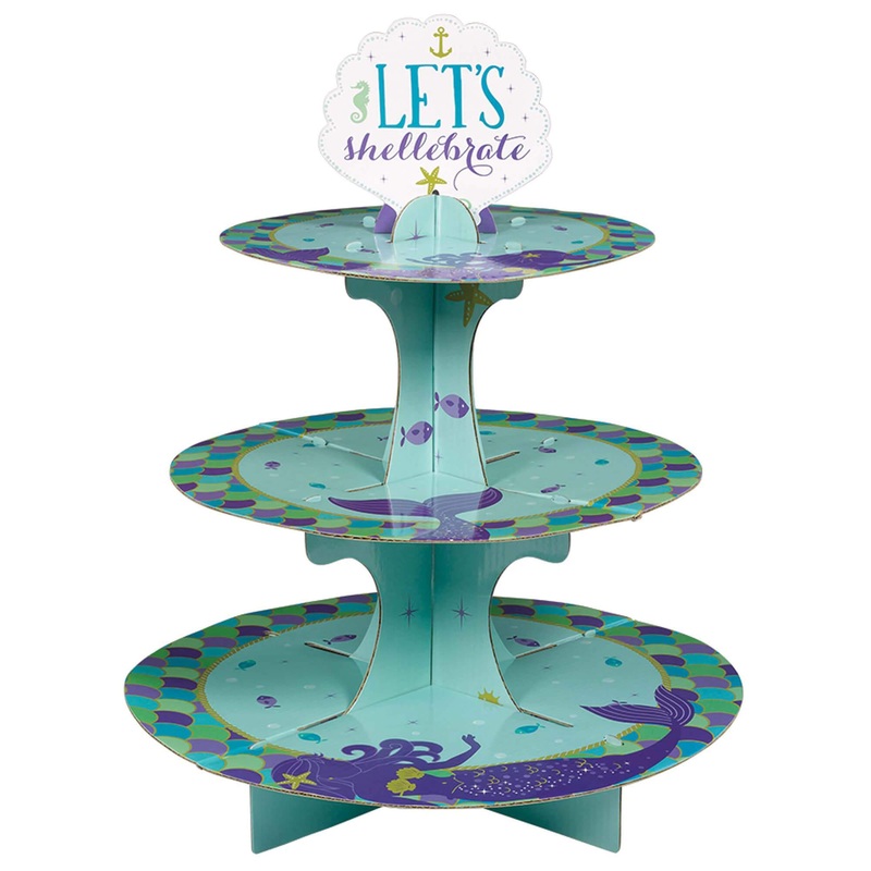Mermaid Wishes Cardboard Cupcake Stand