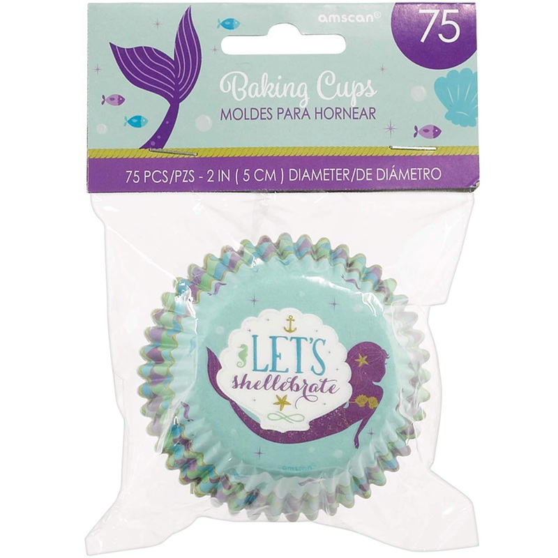 Mermaid Wishes Cupcake Cases 75pcs