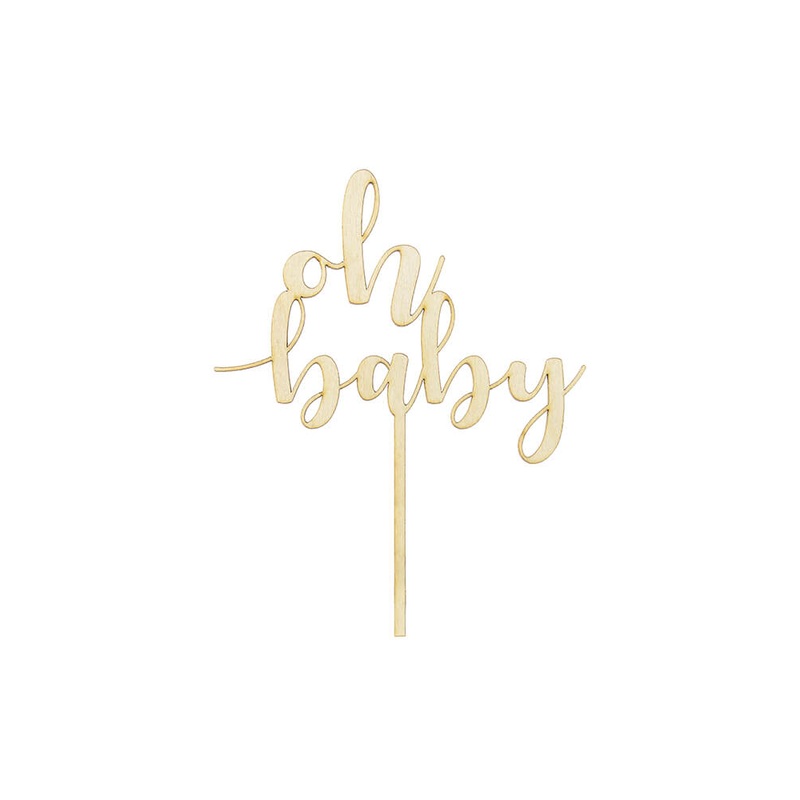 Oh Baby Wooden Cake Topper