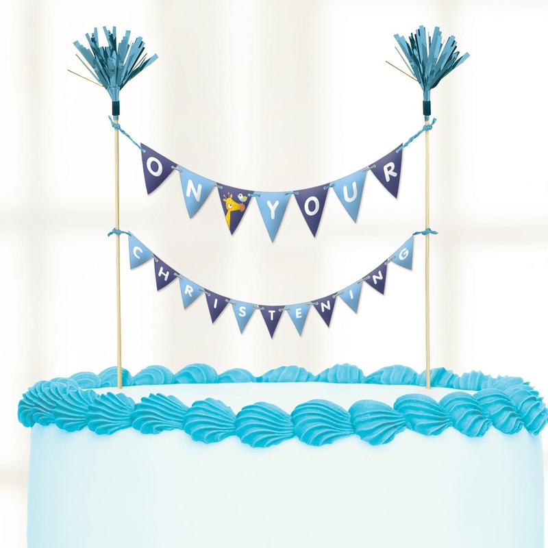 On Your Christening Day Blue Cake Topper Picks