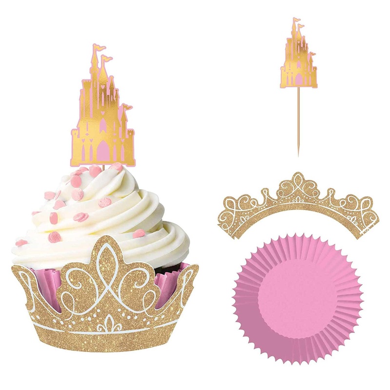 Once Upon A Time Cupcake Kit Paper with Glitter 24pcs