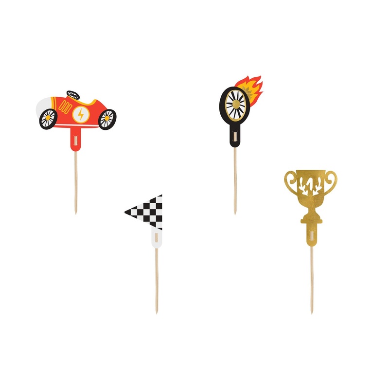 Race Cars Cupcake Toppers