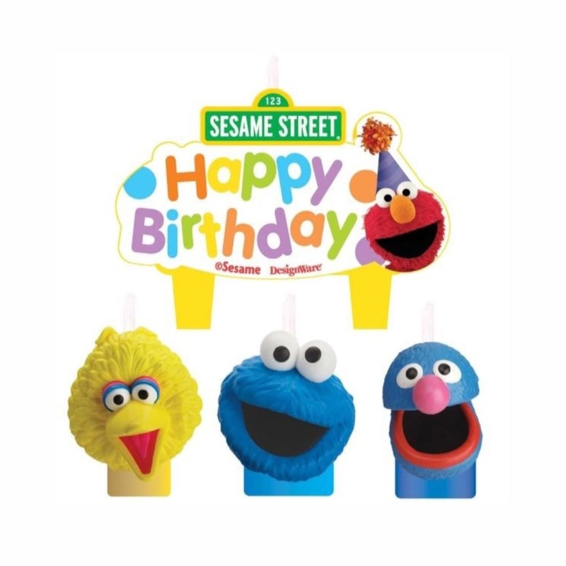 Sesame Street Molded Cake Candles 4pcs