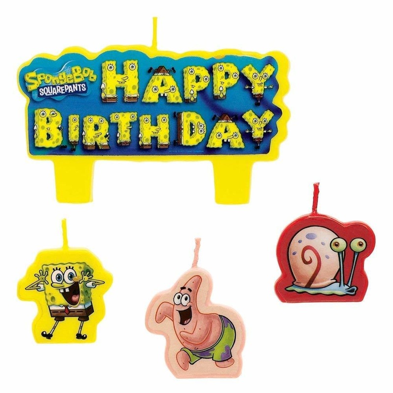 SpongeBob Mini Molded Cake Candles 4pcs