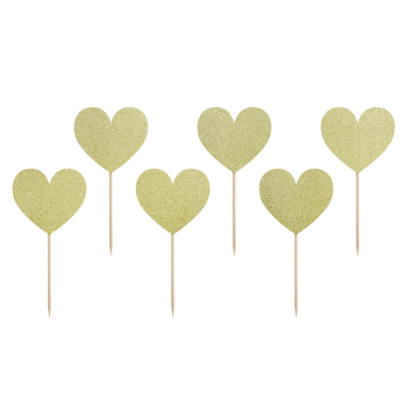 Sweet Love-Hearts Cupcake Toppers