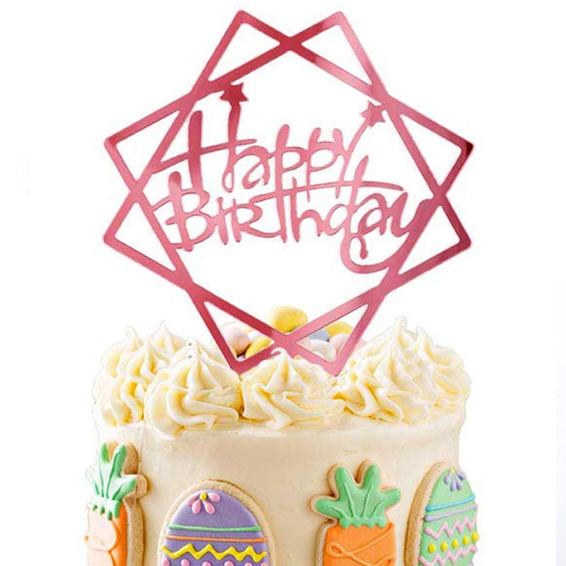 Acrylic pink Cake Topper