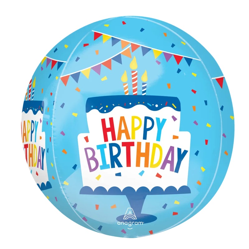 Birthday Tiered Cake Orbz 16 Balloon