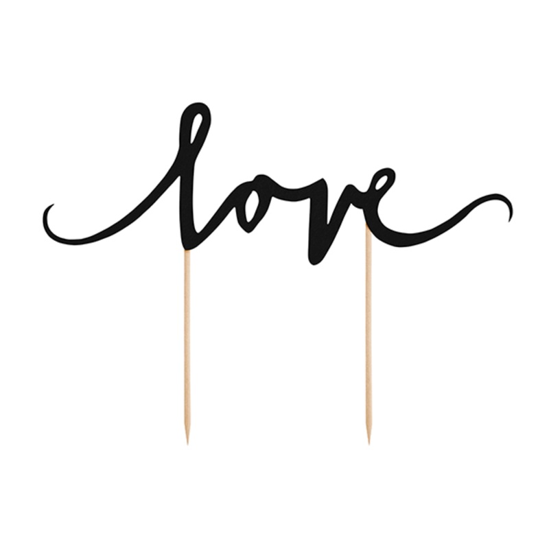 black love cake topper