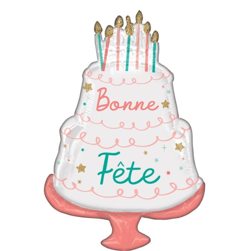 Bonne Fete French Cake Birthday 28 Balloon