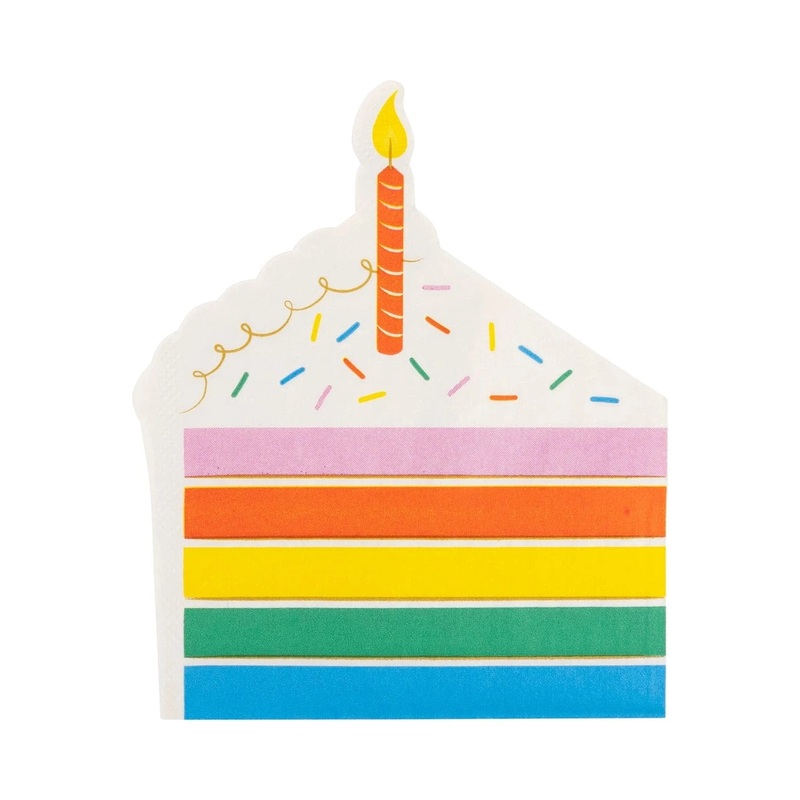 Cake Shaped Party Napkins x 18