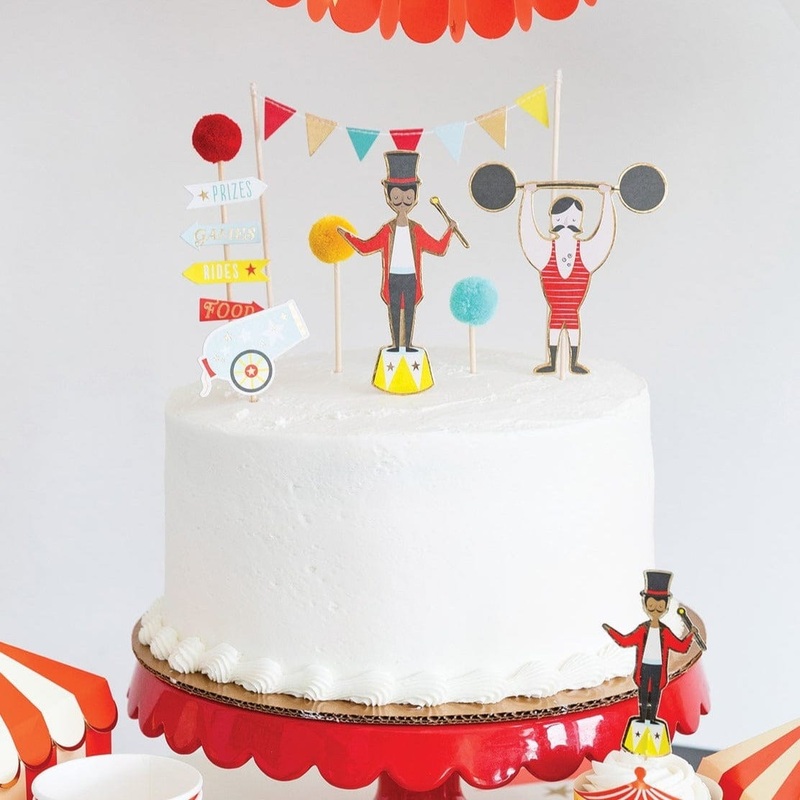 Carnival Party Cake Topper Set