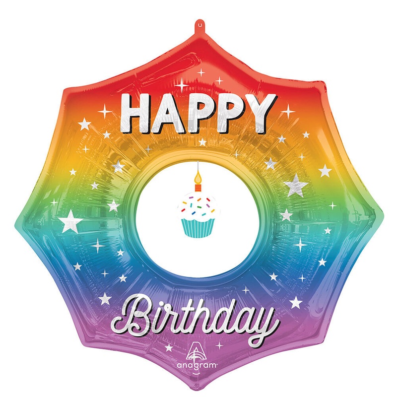 Cupcake Happy Birthday 33" Balloon