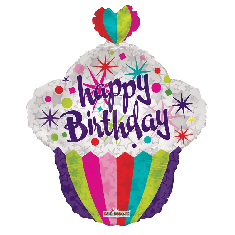 Happy Birthday Cupcake 18 Balloon