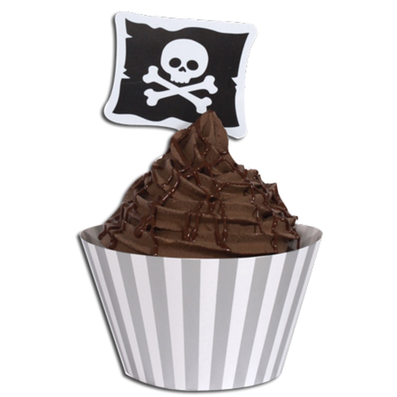 Pirate Parrty Cupcake Wrappers & Picks