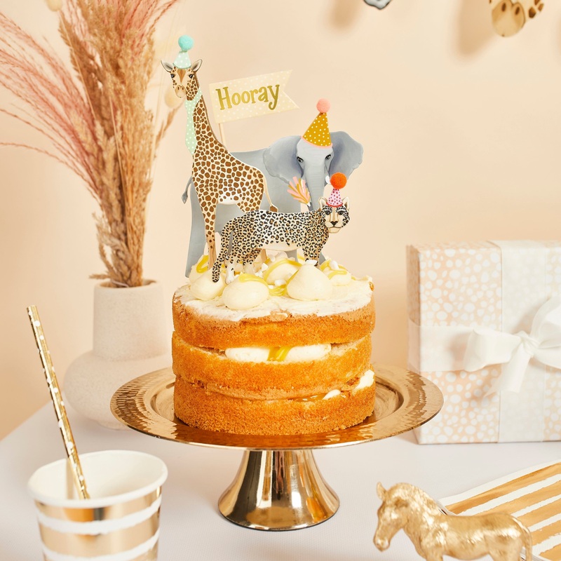 Safari Animal Party Cake Toppers