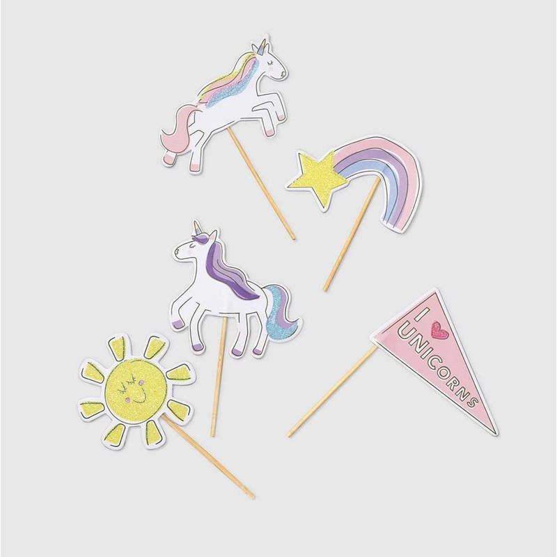 Unicorn Birthday Cupcake Toppers (Pack of 10)