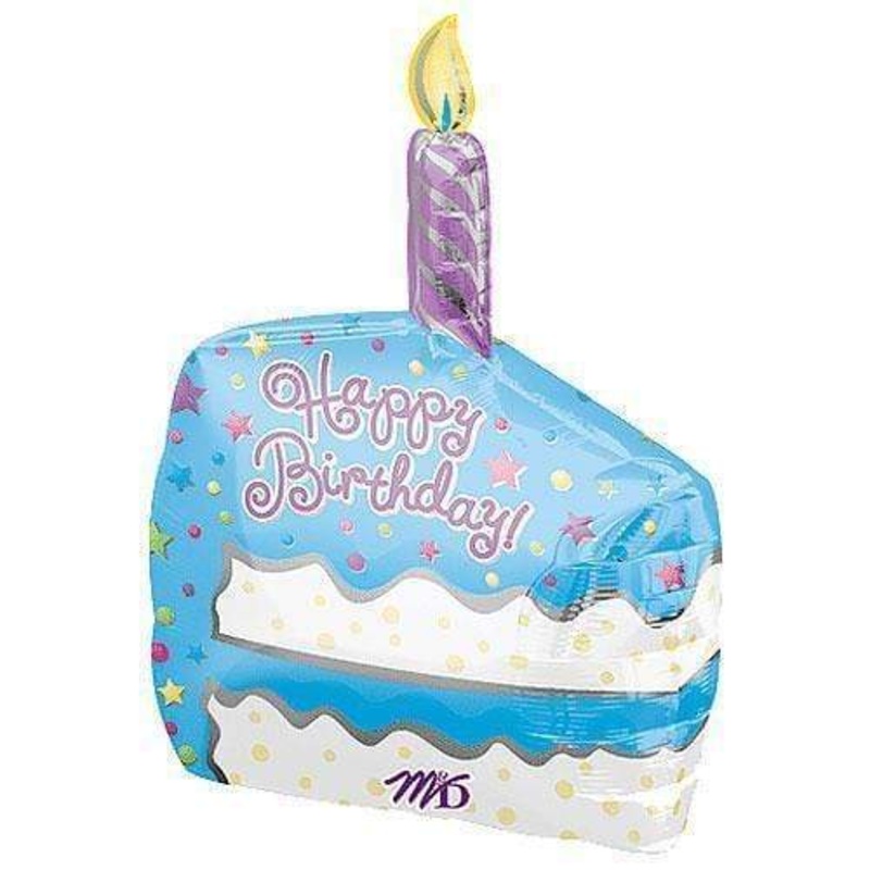 24" Happy Birthday Cake WIth Candle