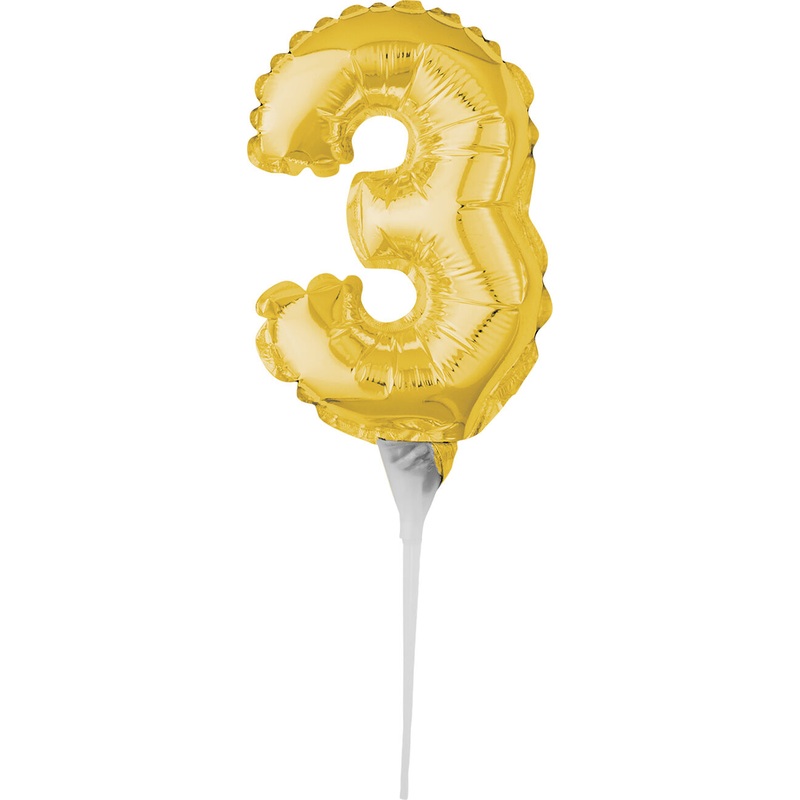 Cake Topper Number 3 6" Balloon