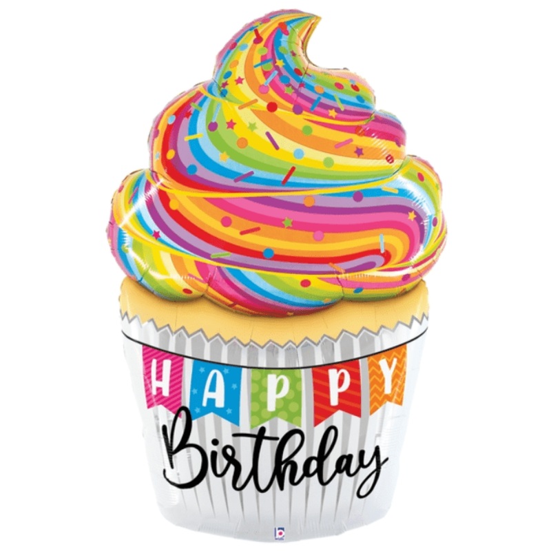 Happy Birthday Special Delivery Cupcake Giant 60 Balloon