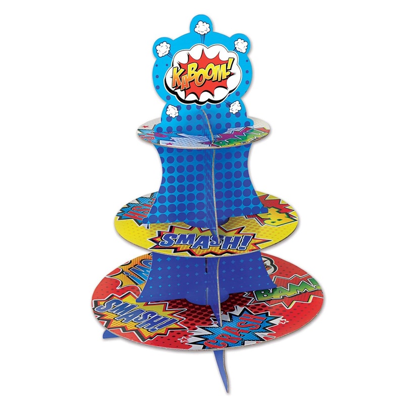 Super Hero Cartoon Cupcake Stand