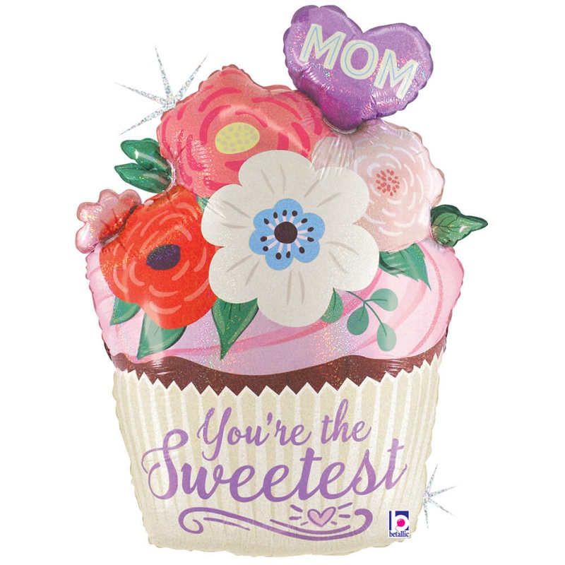 Sweetest Mom Cupcake 24 Balloon
