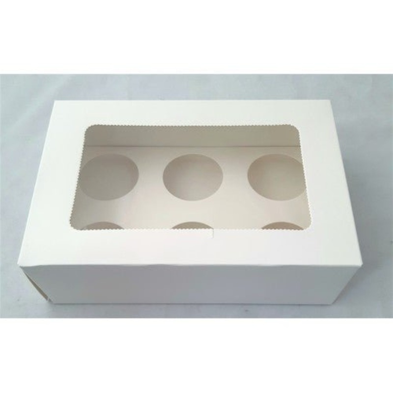 6 Cup Cupcake Box with Window