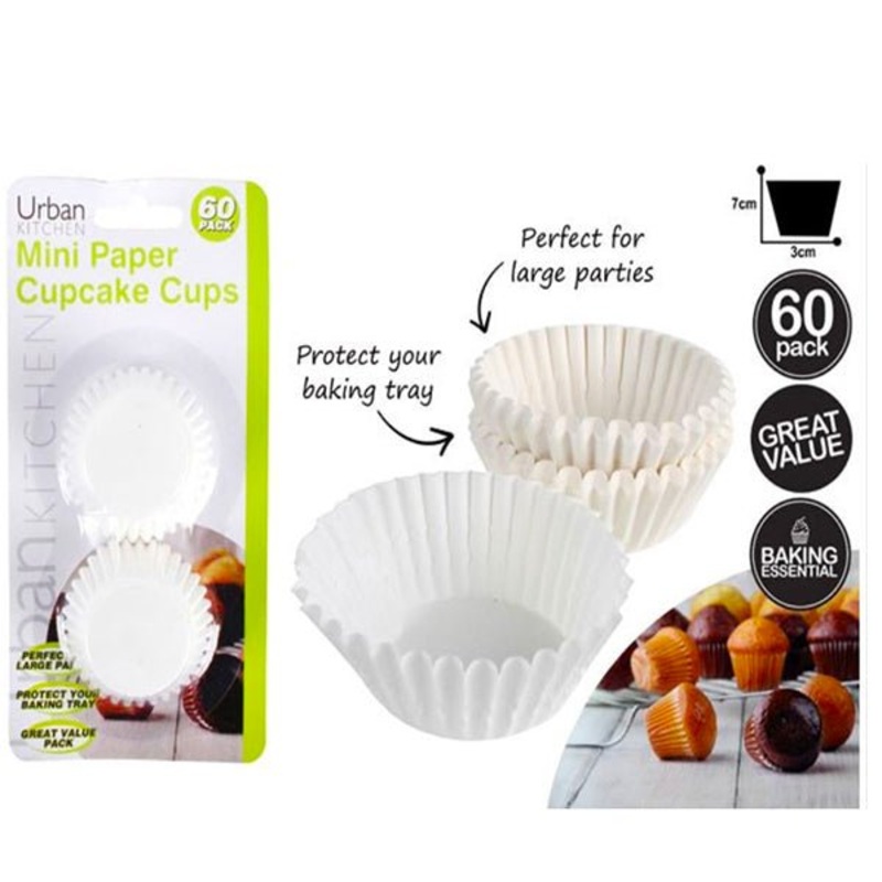 60pk Mini Paper Muffin Cupcake Cups
