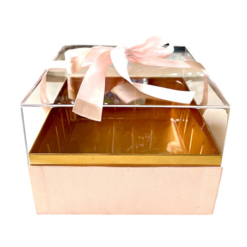 ACRYLIC GIFT HAMPER CAKE BOX SQUARE