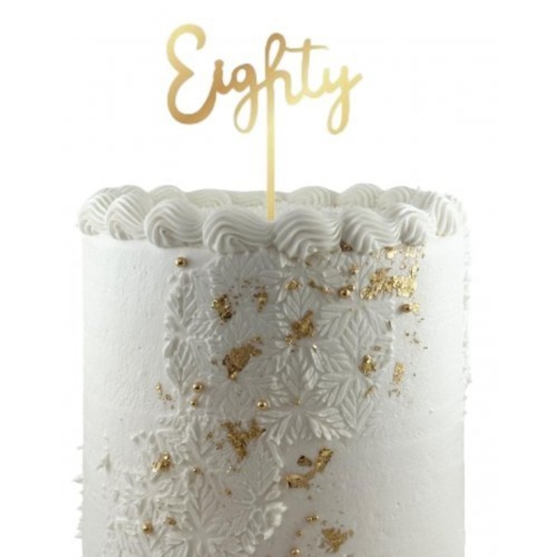Acrylic Mirror Cake Topper - Eighty