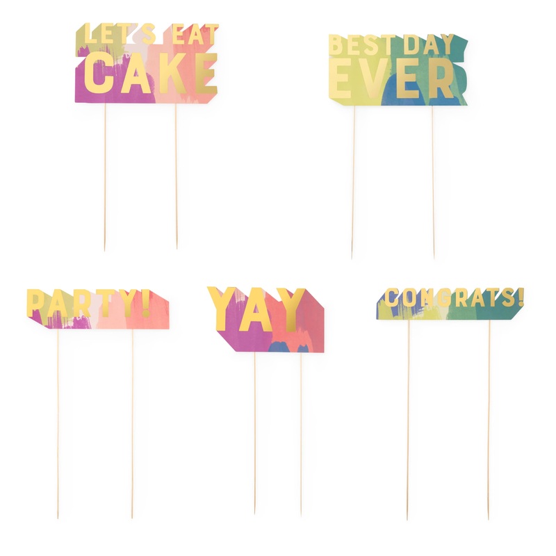 Assorted Paper Cake Toppers