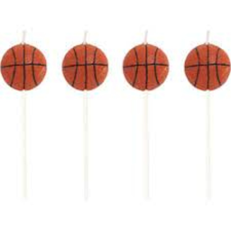 Basketball Cake Pick Candles