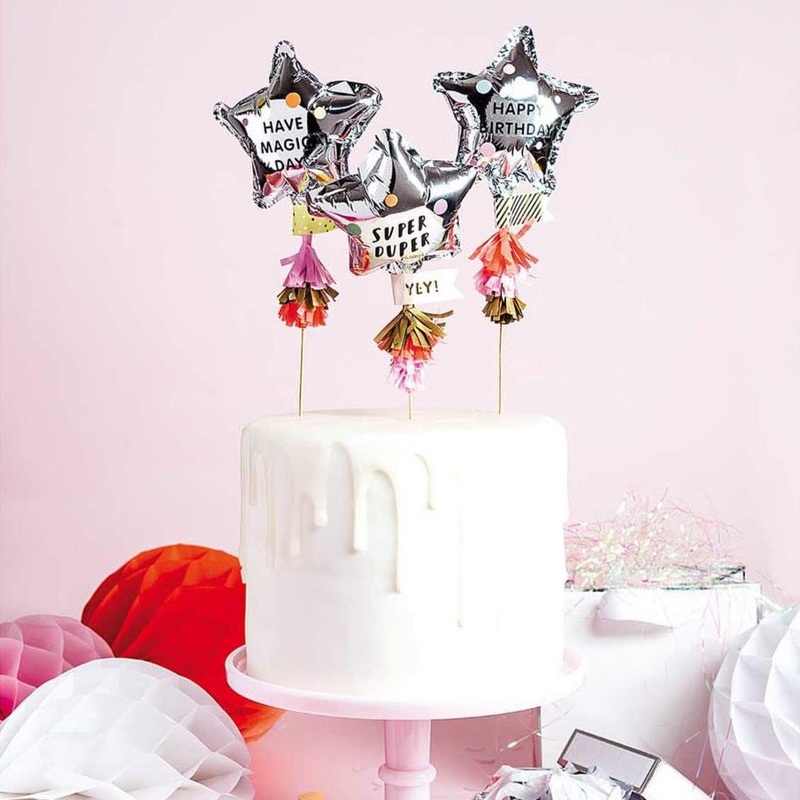 DIY Foil Balloon Cake Topper