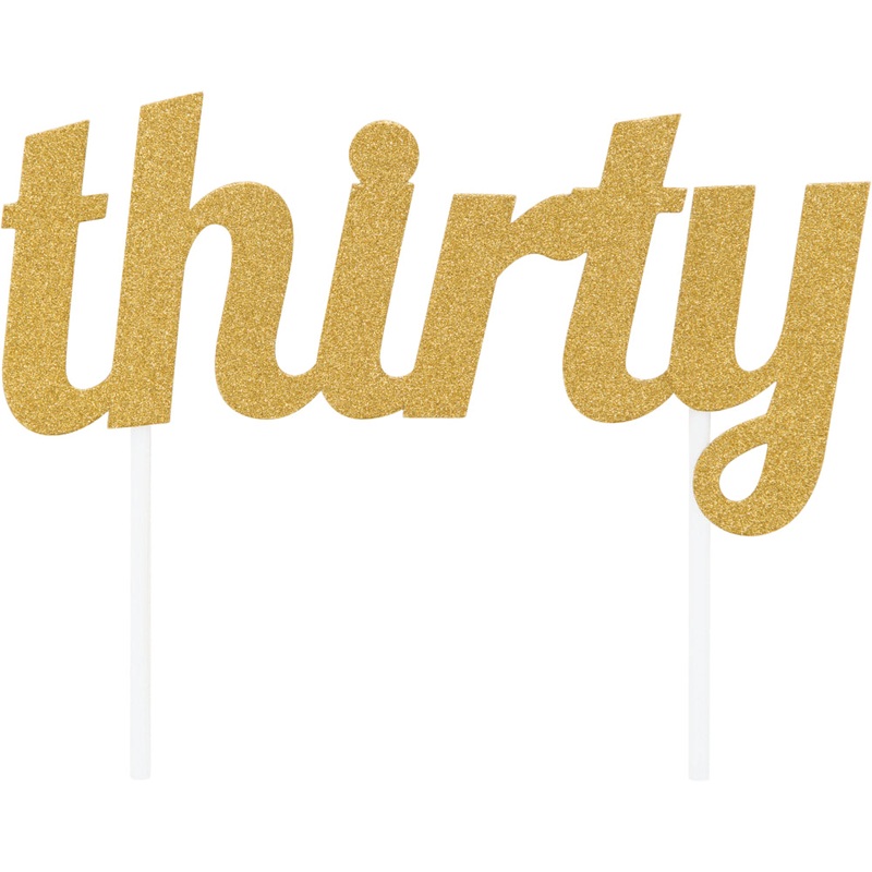 Gold 30th Birthday Cake Topper | Milestone Birthday