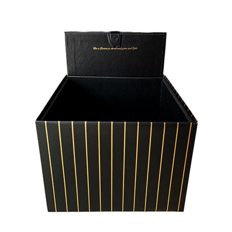 GOLDEN STRIPED GIFT HAMPER CAKE BOX