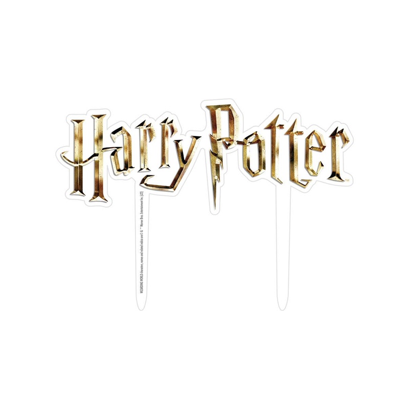 Harry Potter Gold Acrylic Cake Topper