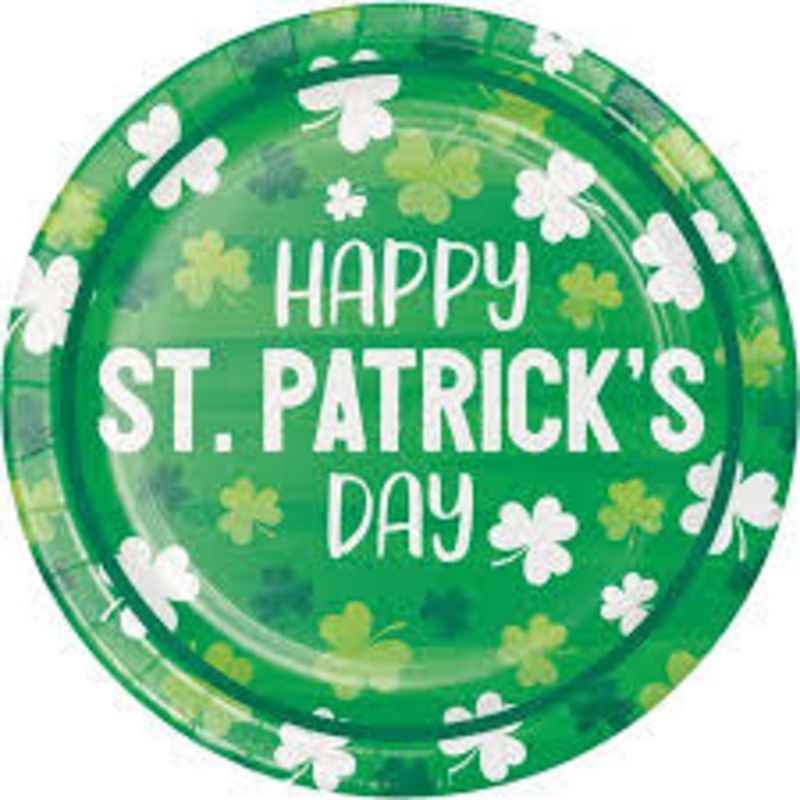 Irish Shamrocks Paper 7" Cake Plates | St. Patrick's Day