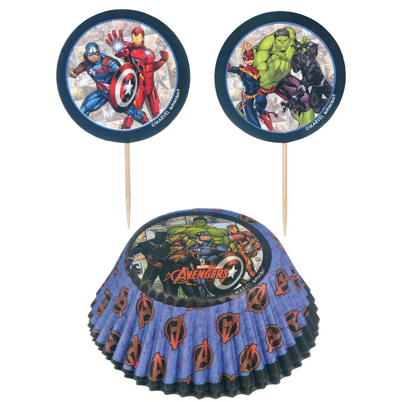 Marvel Avengers Powers Unite 48 Pack Cupcake Baking Set
