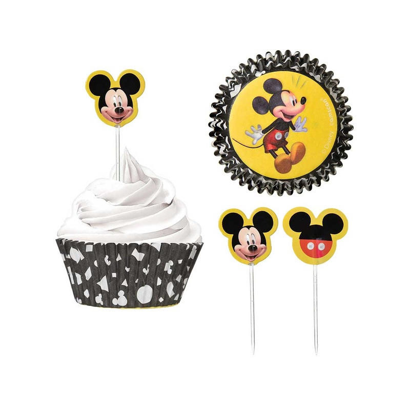 Mickey Mouse Forever 48 Pack Cupcake Pans and Picks Set